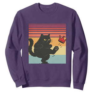 No Kings Black Cat Sweatshirt Funny Kitten Social Justice TS10 Purple Print Your Wear