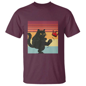 No Kings Black Cat T Shirt Funny Kitten Social Justice TS10 Maroon Print Your Wear