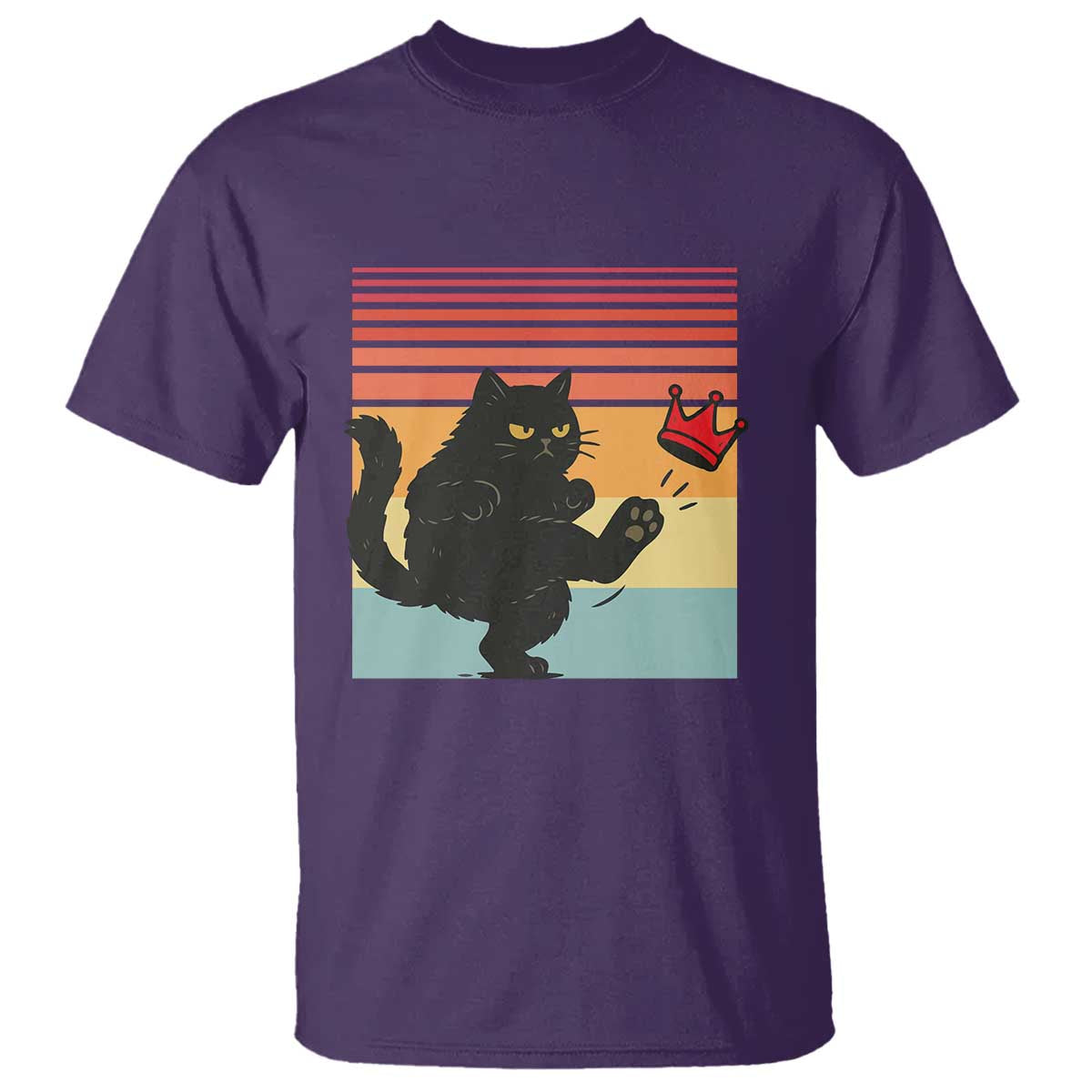 No Kings Black Cat T Shirt Funny Kitten Social Justice TS10 Purple Print Your Wear