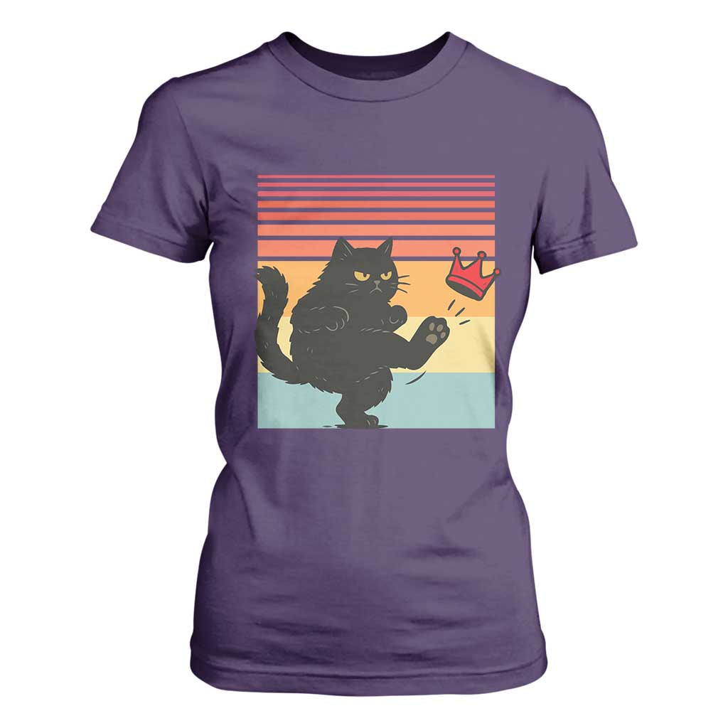 No Kings Black Cat T Shirt For Women Funny Kitten Social Justice TS10 Purple Print Your Wear