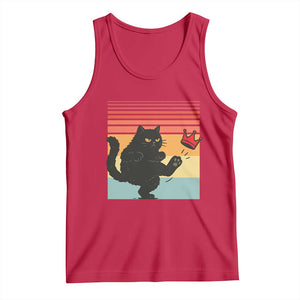 No Kings Black Cat Tank Top Funny Kitten Social Justice TS10 Red Print Your Wear
