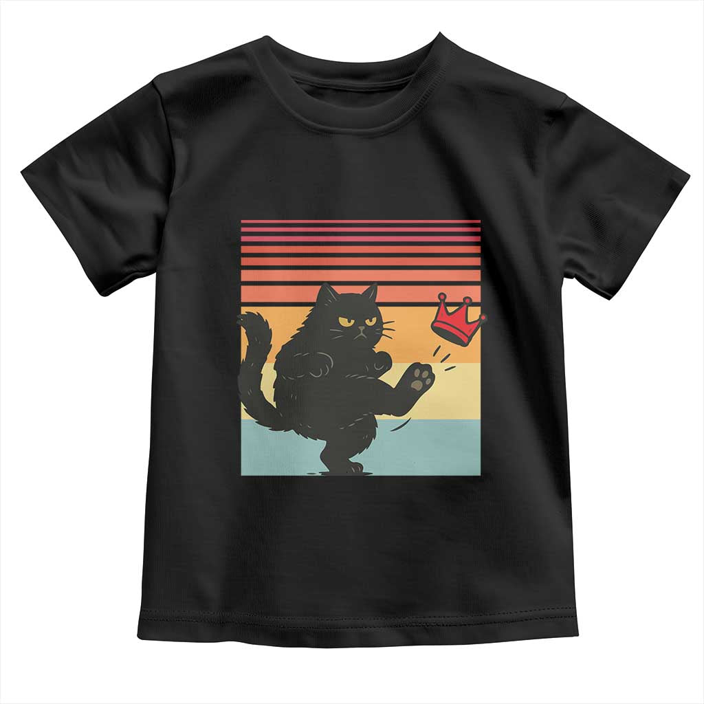 No Kings Black Cat Toddler T Shirt Funny Kitten Social Justice TS10 Black Print Your Wear