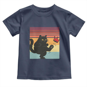 No Kings Black Cat Toddler T Shirt Funny Kitten Social Justice TS10 Navy Print Your Wear