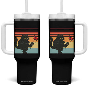 No Kings Black Cat Tumbler With Handle Funny Kitten Social Justice TS10 One Size: 40 oz Black Print Your Wear