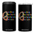 No Kings No Fascists 4 in 1 Can Cooler Tumbler Floral Peace Sign Social Justice TS10 One Size: 16 oz Black Print Your Wear