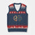 No Kings No Fascists V-Neck Knit Sweater Vest Floral Peace Sign Social Justice - Print Your Wear