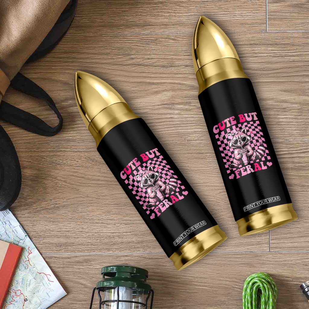 Cute But Feral Raccoon Bullet Tumbler Funny Sunglasses Trash Panda TS10 Print Your Wear