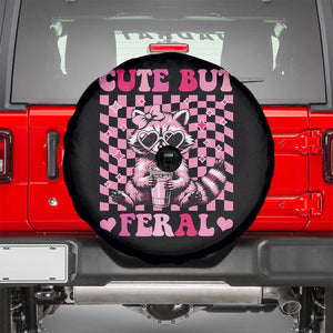 Cute But Feral Raccoon Spare Tire Cover Funny Sunglasses Trash Panda TS10 Black Print Your Wear