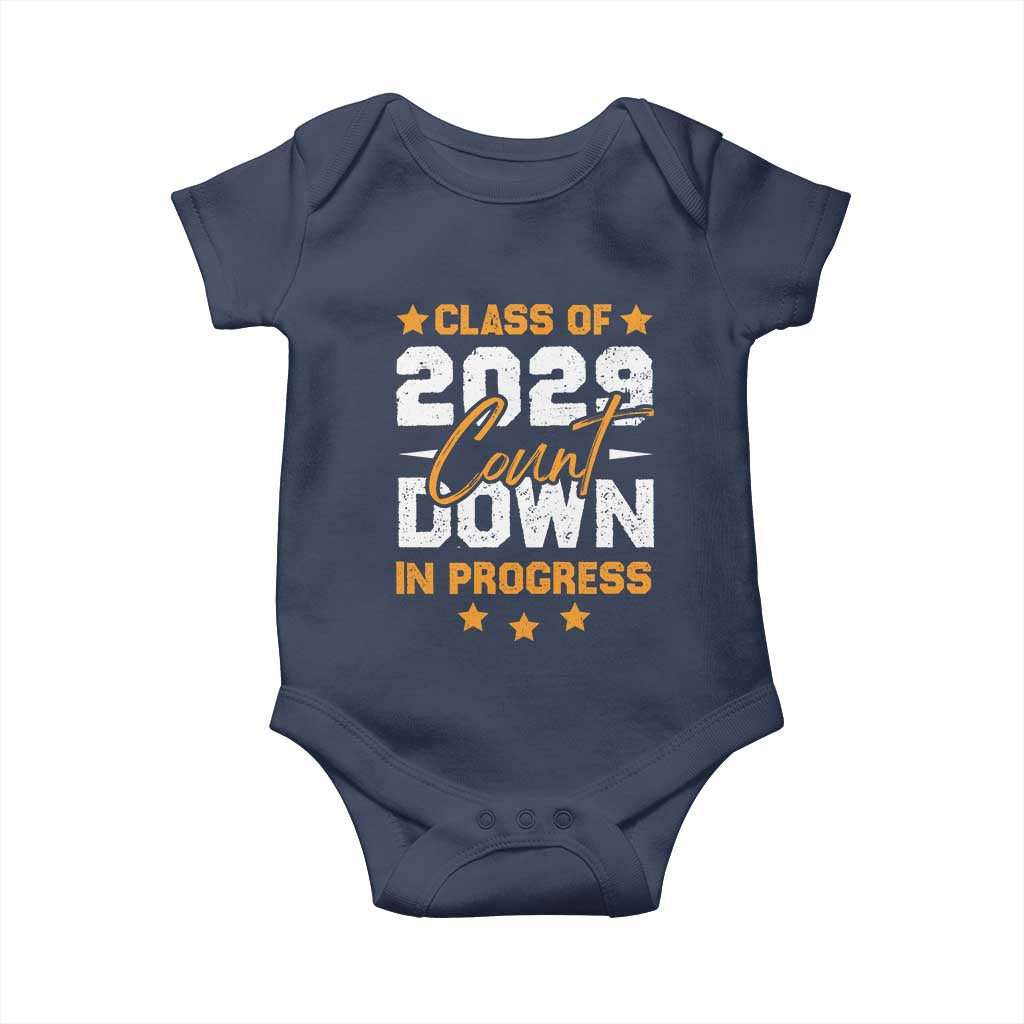 Class Of 2029 Count Down Graduating Baby Onesie TS10 Navy Print Your Wear