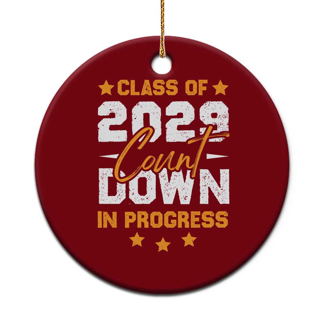 Class Of 2029 Count Down Graduating Ceramic Ornament TS10 1pc Red Print Your Wear