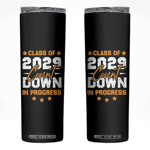 Class Of 2029 Count Down Graduating Skinny Tumbler TS10 Black Print Your Wear