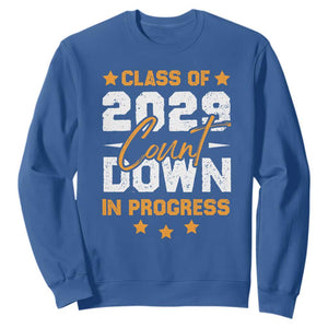 Class Of 2029 Count Down Graduating Sweatshirt TS10 Royal Blue Print Your Wear