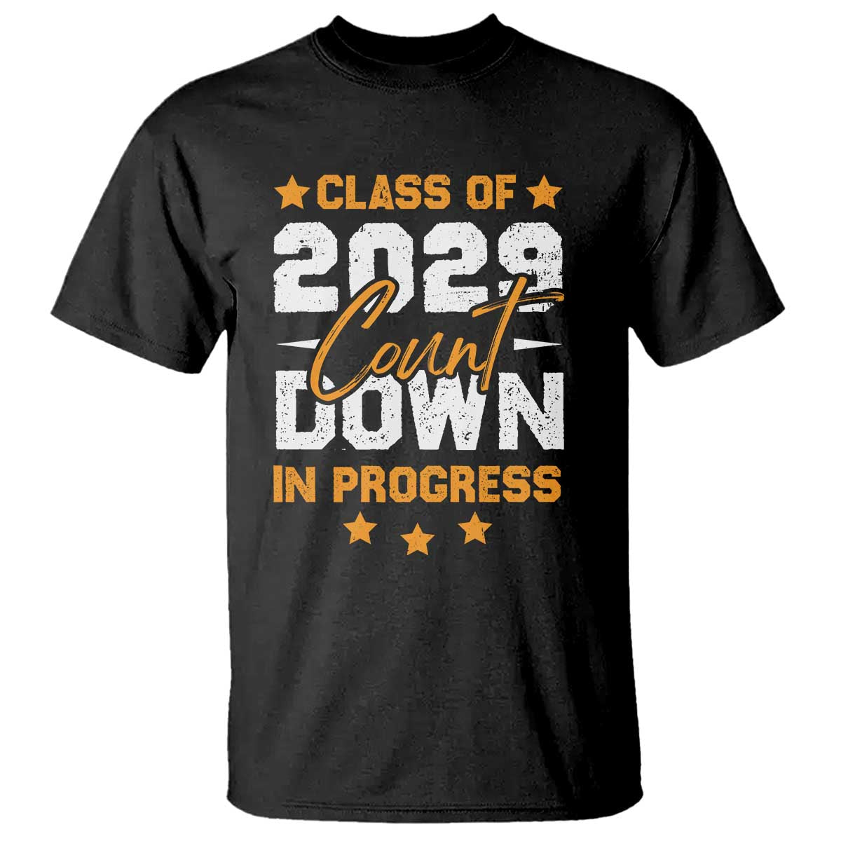 Class Of 2029 Count Down Graduating T Shirt TS10 Black Print Your Wear