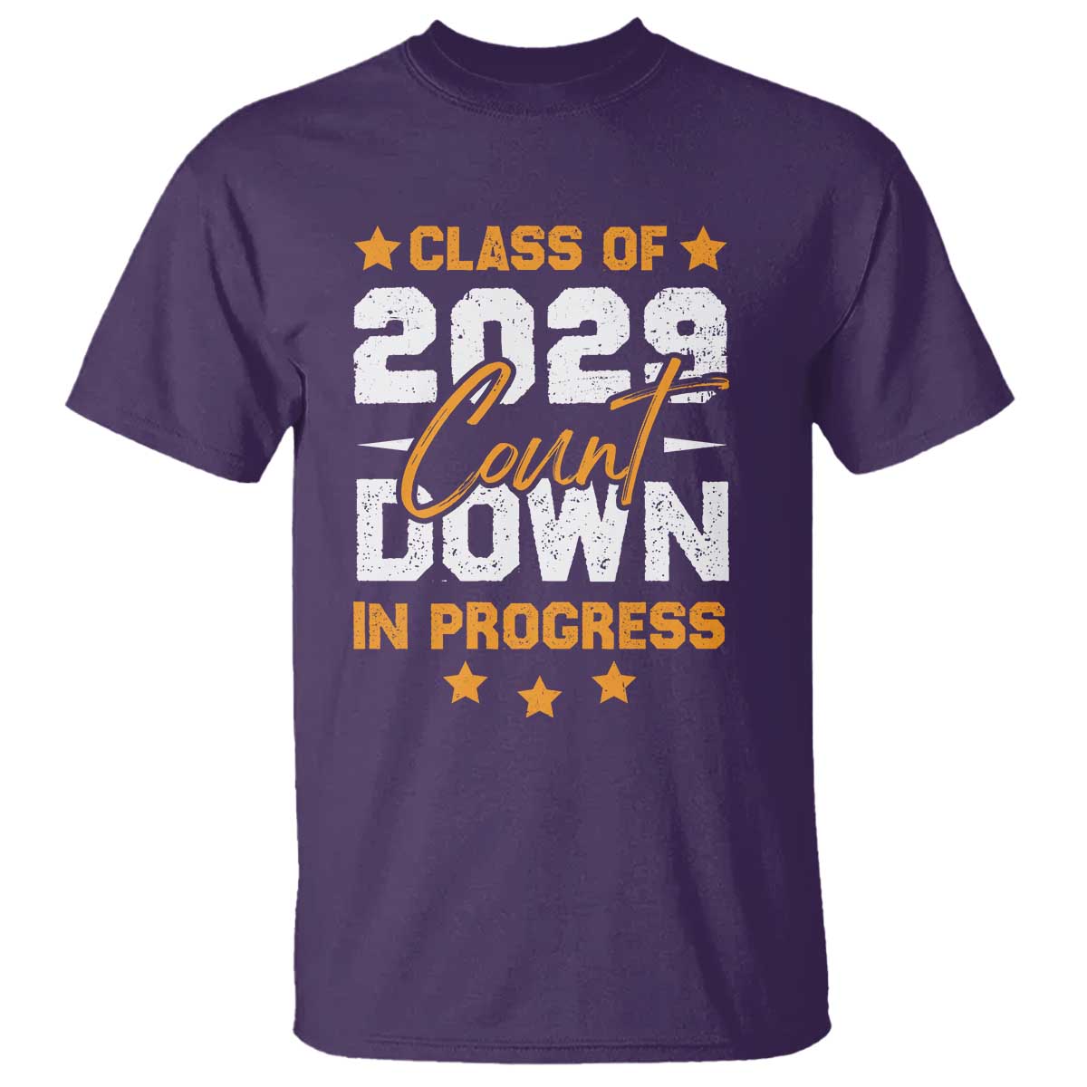 Class Of 2029 Count Down Graduating T Shirt TS10 Purple Print Your Wear