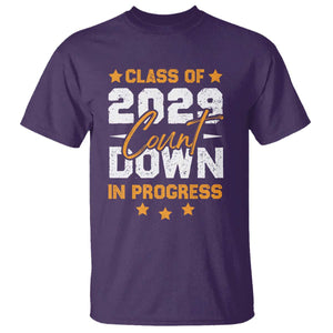 Class Of 2029 Count Down Graduating T Shirt TS10 Purple Print Your Wear