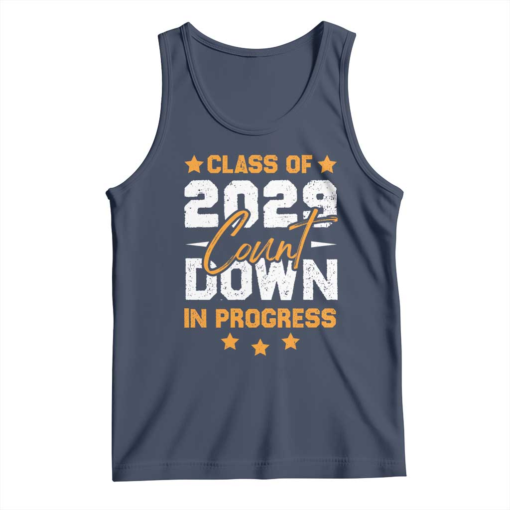 Class Of 2029 Count Down Graduating Tank Top TS10 Navy Print Your Wear