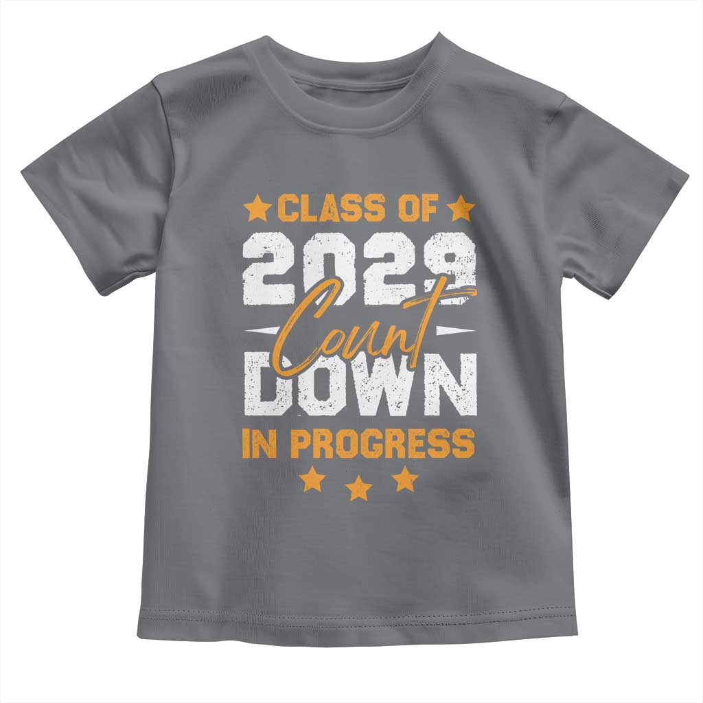 Class Of 2029 Count Down Graduating Toddler T Shirt TS10 Charcoal Print Your Wear