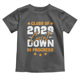 Class Of 2029 Count Down Graduating Toddler T Shirt TS10 Dark Heather Print Your Wear