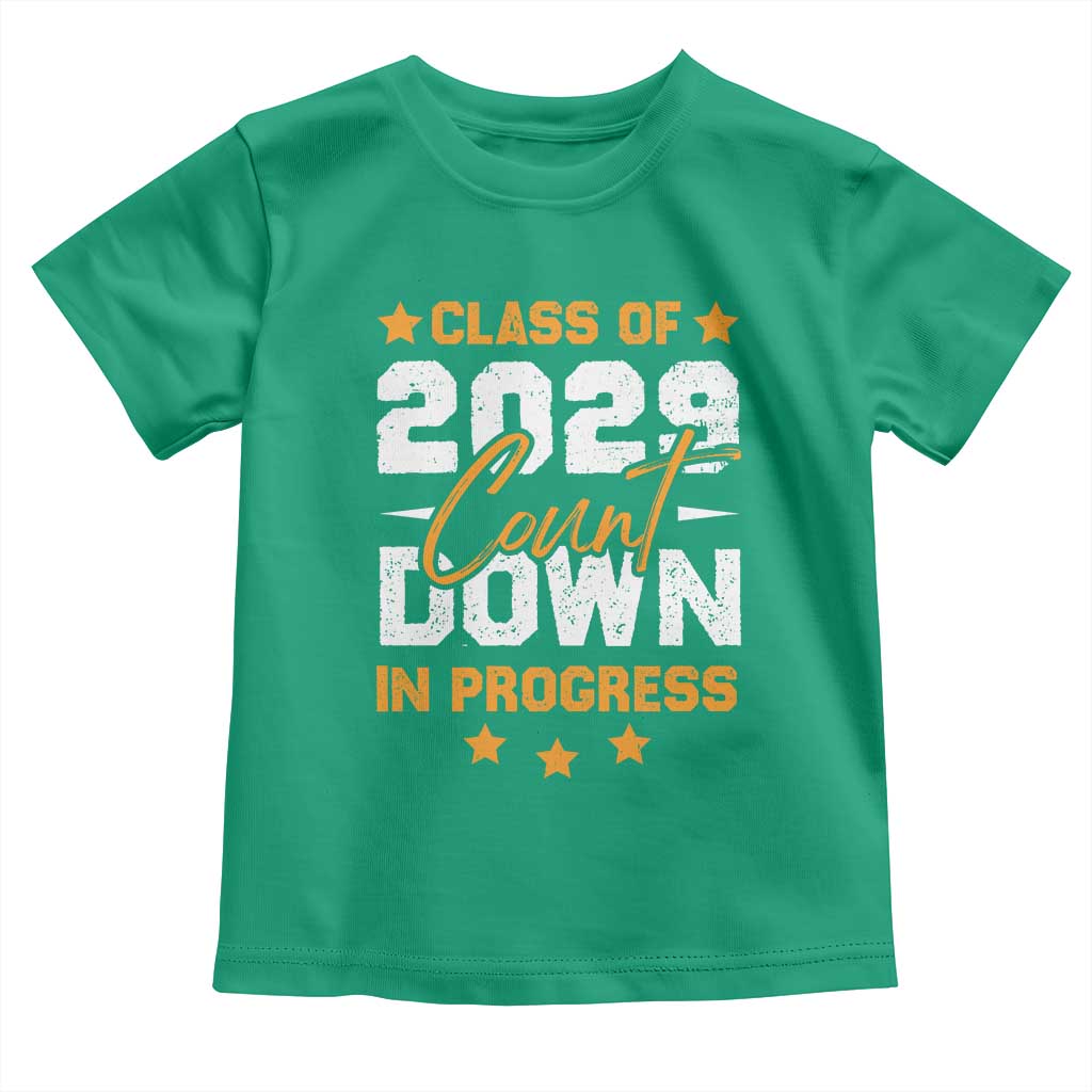 Class Of 2029 Count Down Graduating Toddler T Shirt TS10 Irish Green Print Your Wear