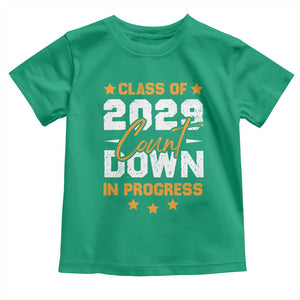 Class Of 2029 Count Down Graduating Toddler T Shirt TS10 Irish Green Print Your Wear