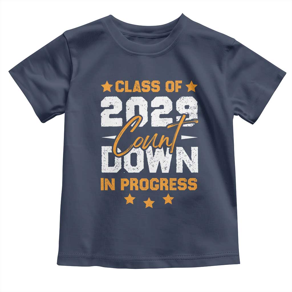 Class Of 2029 Count Down Graduating Toddler T Shirt TS10 Navy Print Your Wear