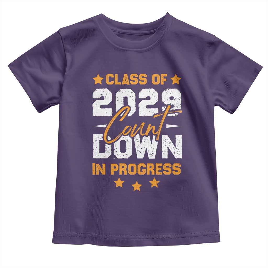 Class Of 2029 Count Down Graduating Toddler T Shirt TS10 Purple Print Your Wear