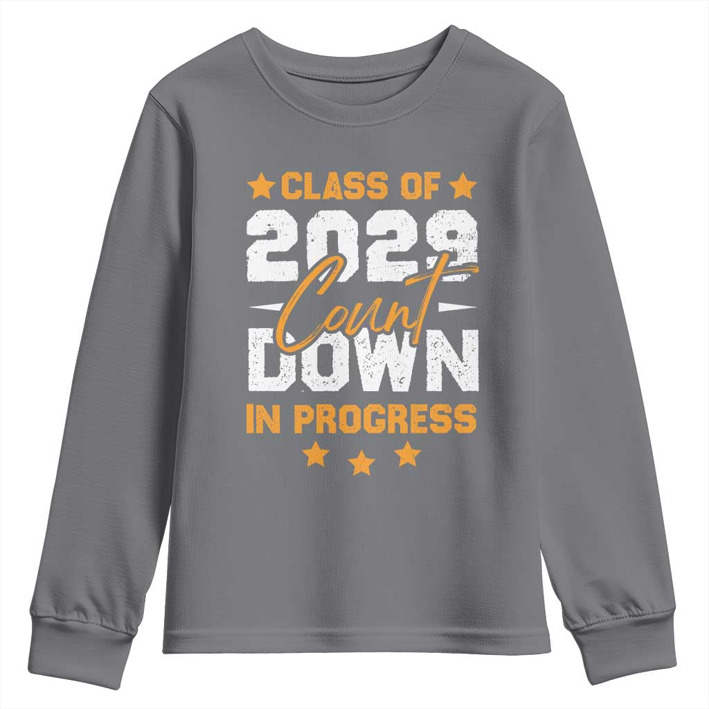 Class Of 2029 Count Down Graduating Youth Sweatshirt TS10 Charcoal Print Your Wear