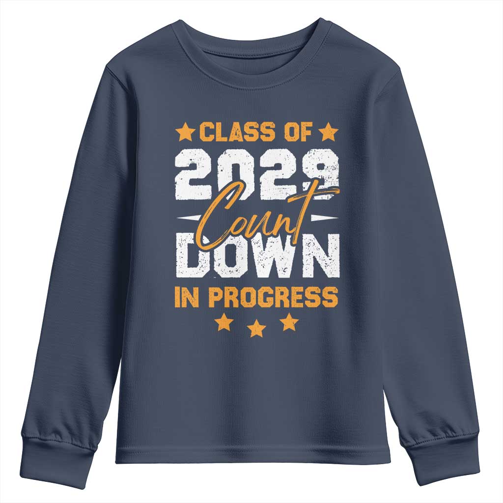 Class Of 2029 Count Down Graduating Youth Sweatshirt TS10 Navy Print Your Wear