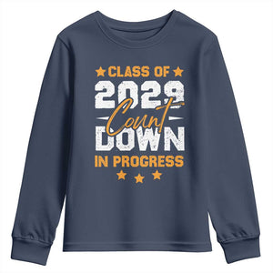 Class Of 2029 Count Down Graduating Youth Sweatshirt TS10 Navy Print Your Wear