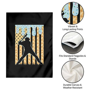 Baseball Drip Garden Flag Dripping Ice Cream Sprinkles American Flag Boys TS10 Print Your Wear