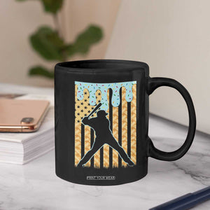 Baseball Drip Coffee Mug Dripping Ice Cream Sprinkles American Flag Boys TS10 Print Your Wear