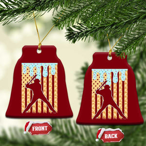 Baseball Drip Ceramic Ornament Dripping Ice Cream Sprinkles American Flag Boys TS10 Print Your Wear