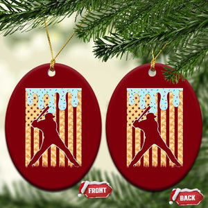 Baseball Drip Ceramic Ornament Dripping Ice Cream Sprinkles American Flag Boys TS10 Print Your Wear