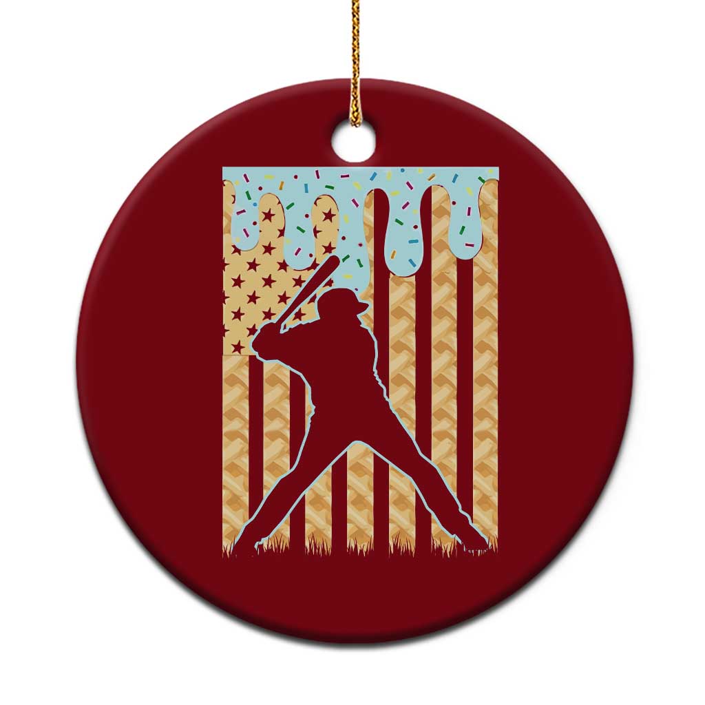Baseball Drip Ceramic Ornament Dripping Ice Cream Sprinkles American Flag Boys TS10 1pc Red Print Your Wear