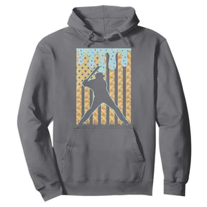 Baseball Drip Hoodie Dripping Ice Cream Sprinkles American Flag Boys TS10 Charcoal Print Your Wear