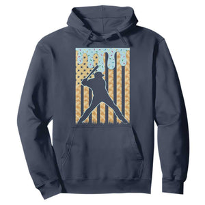 Baseball Drip Hoodie Dripping Ice Cream Sprinkles American Flag Boys TS10 Navy Print Your Wear