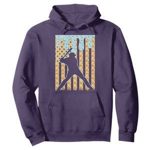 Baseball Drip Hoodie Dripping Ice Cream Sprinkles American Flag Boys TS10 Purple Print Your Wear