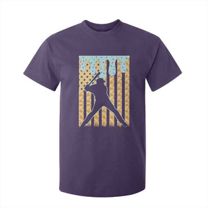 Baseball Drip T Shirt For Kid Dripping Ice Cream Sprinkles American Flag Boys TS10 Purple Print Your Wear