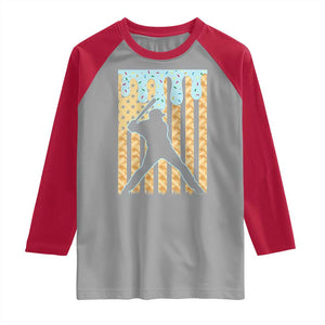 Baseball Drip Raglan Shirt Dripping Ice Cream Sprinkles American Flag Boys TS10 Sport Gray Red Print Your Wear