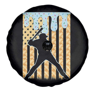 Baseball Drip Spare Tire Cover Dripping Ice Cream Sprinkles American Flag Boys TS10 Print Your Wear