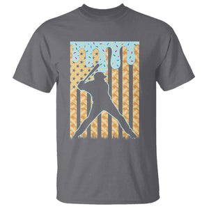 Baseball Drip T Shirt Dripping Ice Cream Sprinkles American Flag Boys TS10 Charcoal Print Your Wear