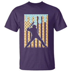 Baseball Drip T Shirt Dripping Ice Cream Sprinkles American Flag Boys TS10 Purple Print Your Wear