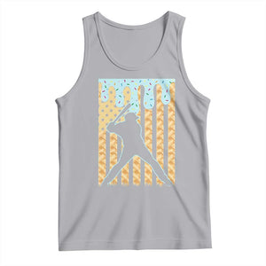 Baseball Drip Tank Top Dripping Ice Cream Sprinkles American Flag Boys TS10 Athletic Heather Print Your Wear