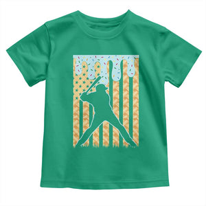 Baseball Drip Toddler T Shirt Dripping Ice Cream Sprinkles American Flag Boys TS10 Irish Green Print Your Wear