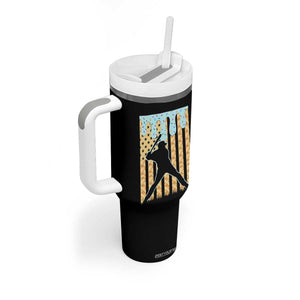 Baseball Drip Tumbler With Handle Dripping Ice Cream Sprinkles American Flag Boys TS10 Print Your Wear