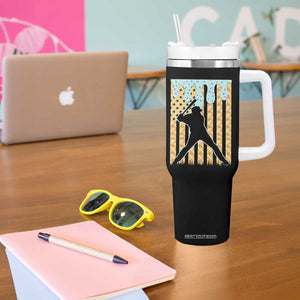 Baseball Drip Tumbler With Handle Dripping Ice Cream Sprinkles American Flag Boys TS10 Print Your Wear