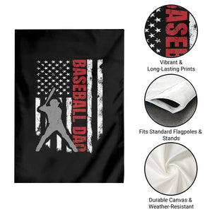 Baseball Dad Garden Flag Retro US Flag Fathers Day Baseball Player TS10 Print Your Wear