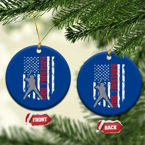 Baseball Dad Ceramic Ornament Retro US Flag Fathers Day Baseball Player TS10 1pc Blue Print Your Wear