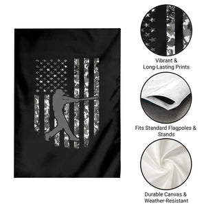 Camo US Flag Baseball Player Garden Flag Retro Camouflage American Flag Patriotic TS10 Print Your Wear