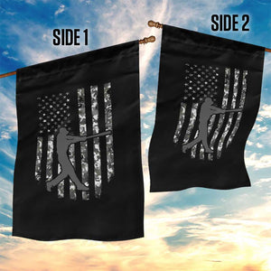 Camo US Flag Baseball Player Garden Flag Retro Camouflage American Flag Patriotic TS10 Print Your Wear